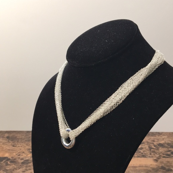 Silver Multi Chain “O” Necklace - Picture 7 of 7